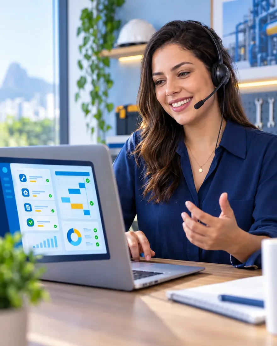 Especialista Synerasis em atendimento remoto para empresas de manutenção